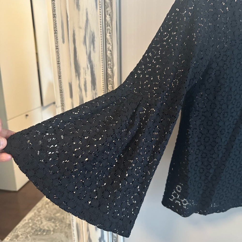 Lord & Taylor lace effect blouse